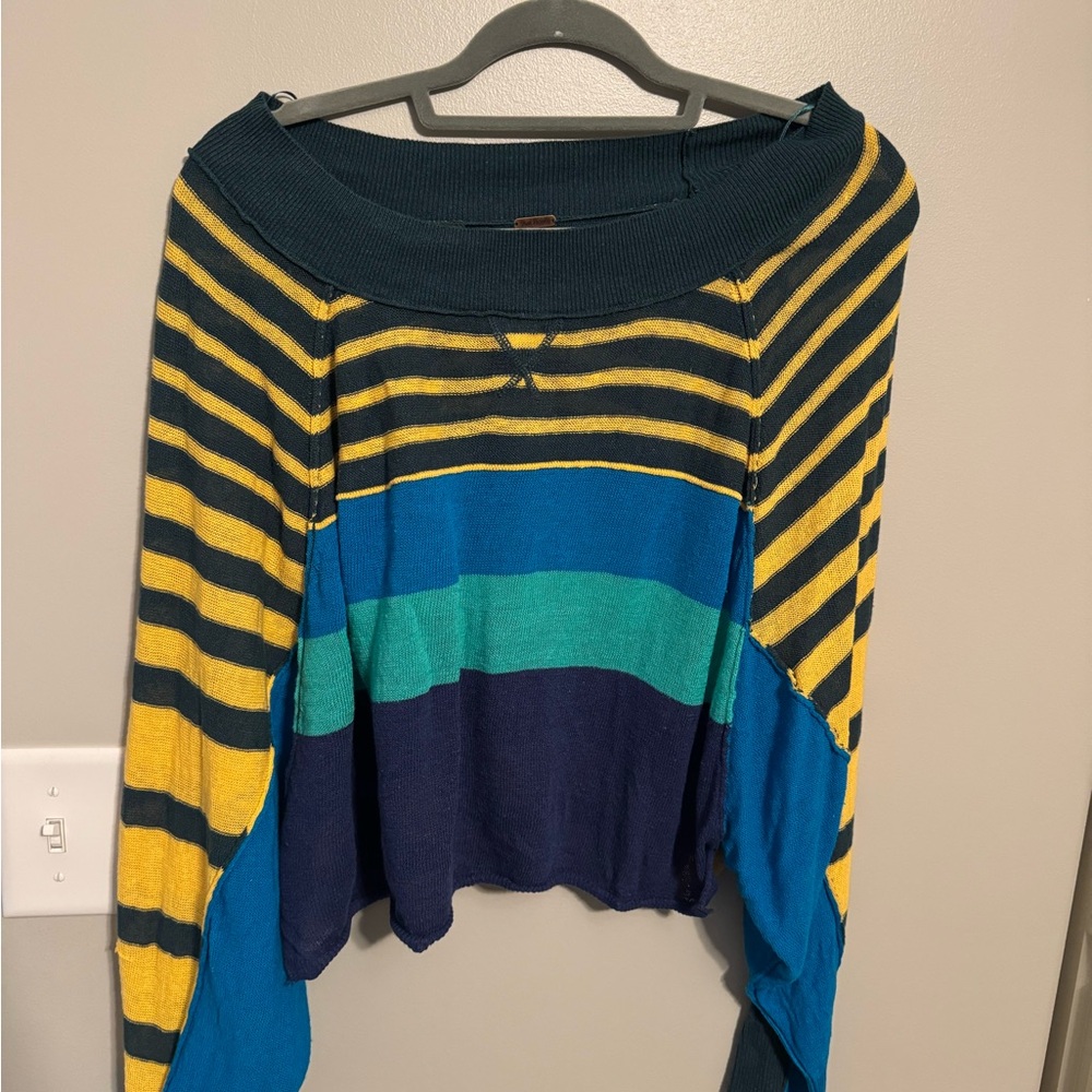 Free people xs Striped Multicolor Sweater